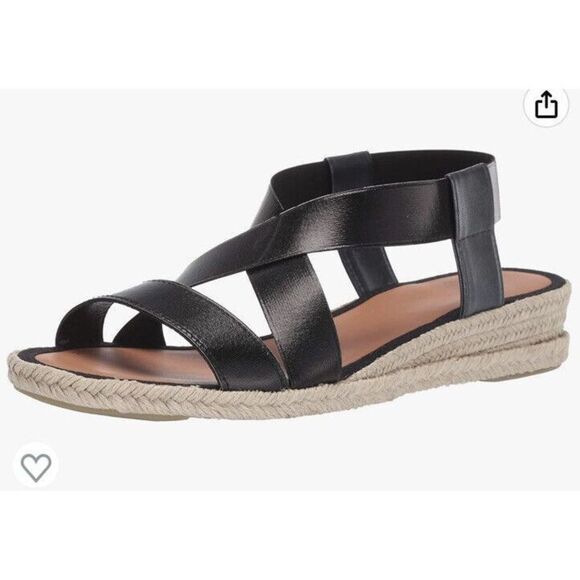 AQUATALIA Women Sz 7 Maggie Leather criss cross espadrille sandal w/dustbag $180 - Picture 14 of 16